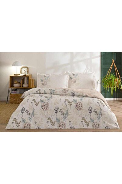 Özdilek Nevresim Takımı Fitted Çarşaflı Ranforce King Size (Battal Boy) Krem ...