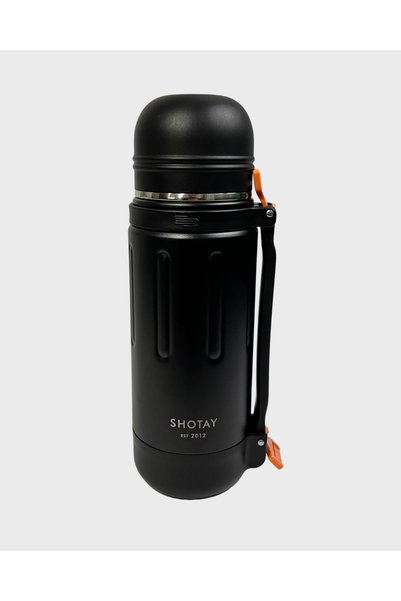 Shotay 1.2L 304 Stainless Steel Thermos – Double Layer Vacuum, 24H Heat Retention, Outdoor with Shoulder Strap