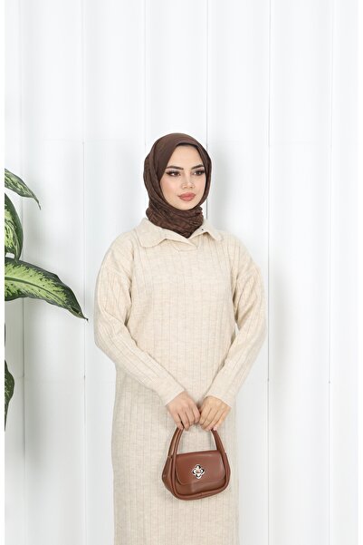 NİSUM MODA Polo Neck Knitwear Dress