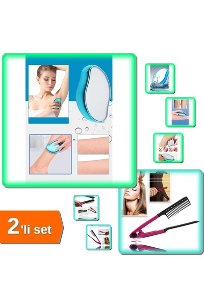 HerEveOyuncak Kristal Epilatör Acısız Tüy Silgisi Dökücü + Saç Kabartma Düzle...