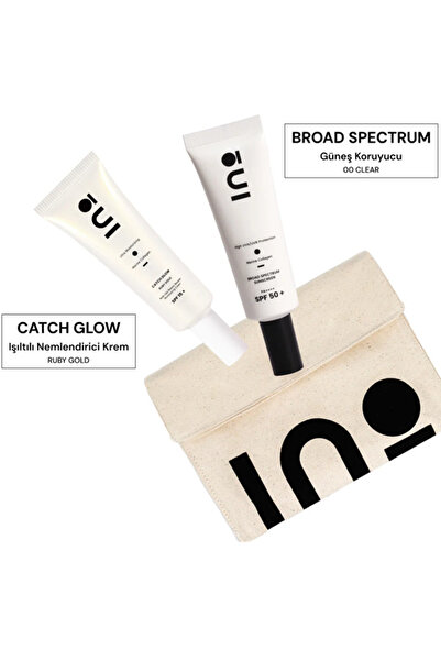 INO Beauty Catch Glow Ruby Gold + Broad Spectrum SPF 50+ Sunscreen 00 Clear Set