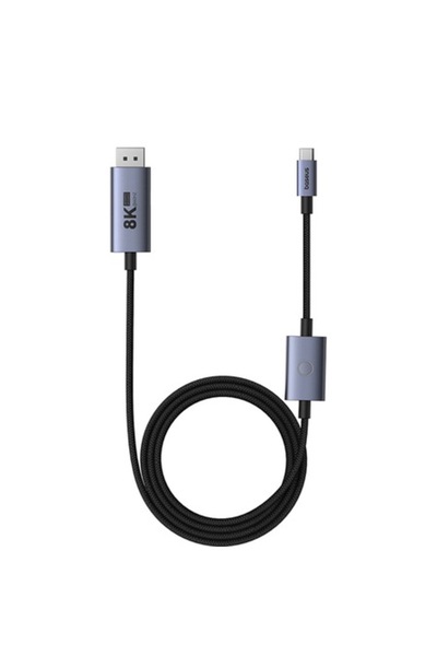 Lito Cablu USB Type-C la DisplayPort 8K, 1.5m, PD 100W, R57 Alumix (Deep Dark)