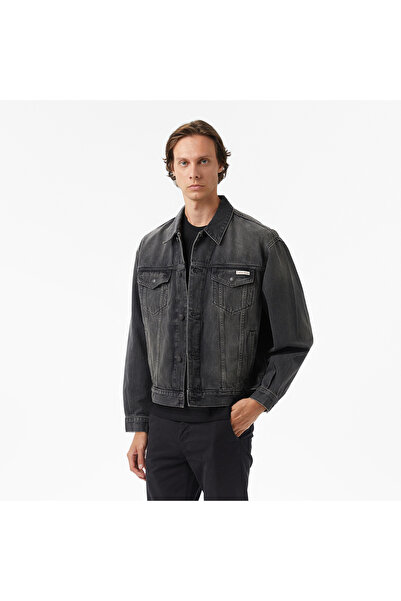 Calvin Klein 90S Fog Trucker Erkek Siyah Ceket