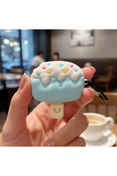 CaseOnn حافظة Apple AirPods Pro الجيل الثاني باللون الأزرق المثلج مع شخصيات ك...