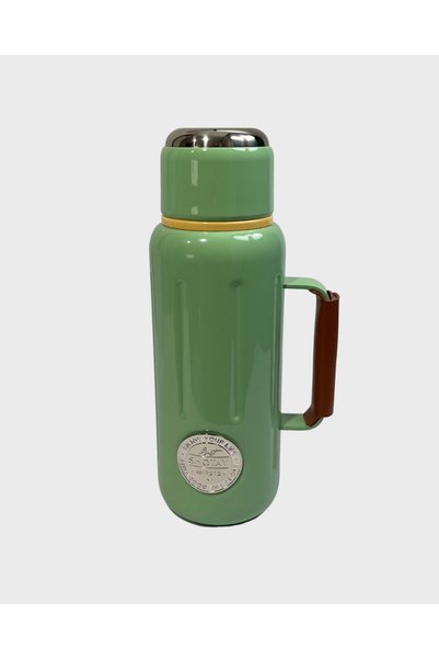 Shotay Retro 1 L 316 Steel Thermos – Long-Lasting Heat Preservation, Large Lid, Stainless with Handle