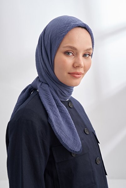 EL&BA GİYİM EŞARP وشاح من قماش الموسلين مع أربطة