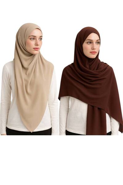 ALDIRA 2 Pieces of Crepe Shawl-With Fabric-