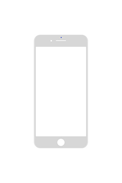 Apple Screen Glass for iPhone 8 Plus with Frame and OCA Adhesive, White