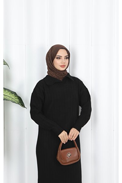 NİSUM MODA Polo Neck Knitwear Dress