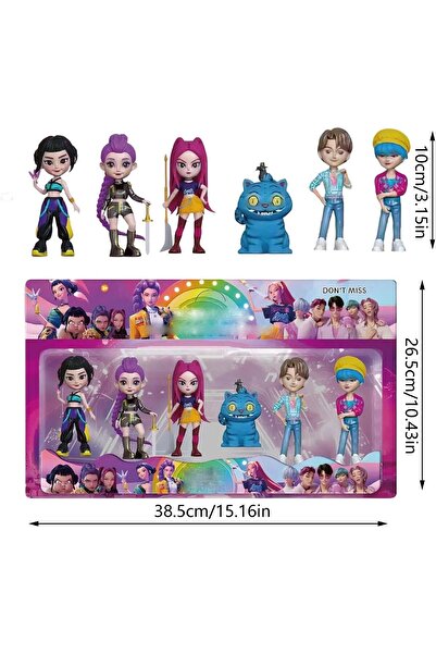 victiny 6PCS K-pop Korean Idol Demon Movie Hunters Action Figures Set