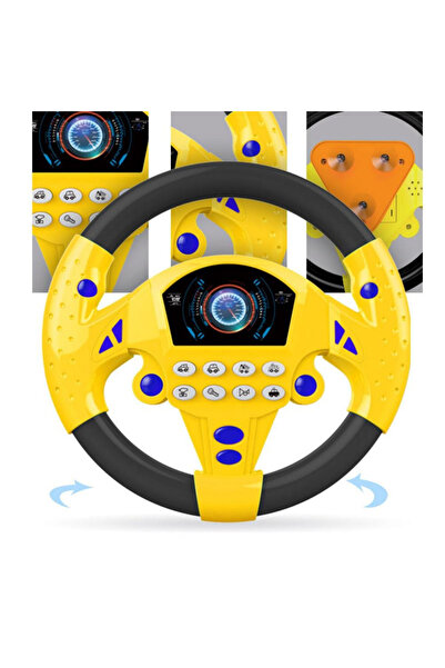 Supermarketul Copiilor Volan de jucarie interactiv cu sunete cu 8 butoane si ...