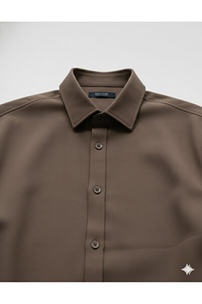 A&O Style Men's Oversized Gramage Tok Modal Fabric Long Sleeve Shirt