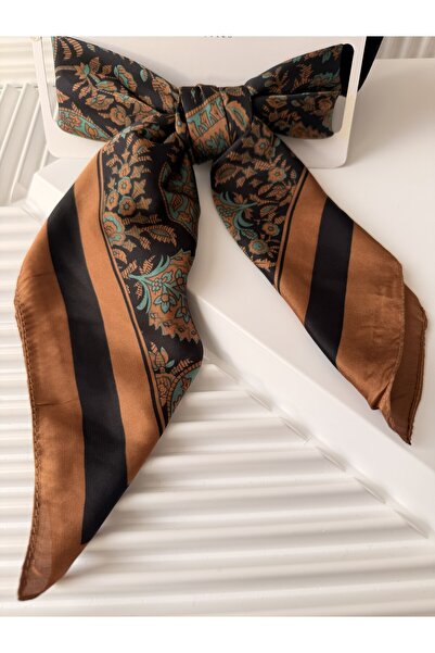 AKSESUARIM Stylish Scarf with Colorful Patterns, Size 70X70