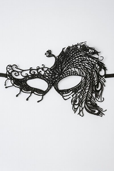 TOYFEST Double-Sided Used Black and Red Glitter Mask Stylish Party Costume Accessory Eye Mask Model -9