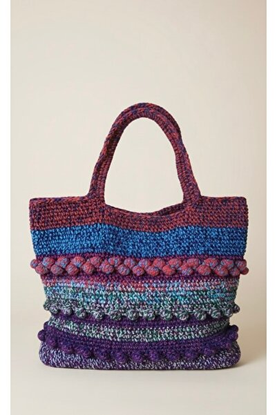 ÇİĞDEM YÜN El Örgüsü Makrome İpten Çanta Handmade