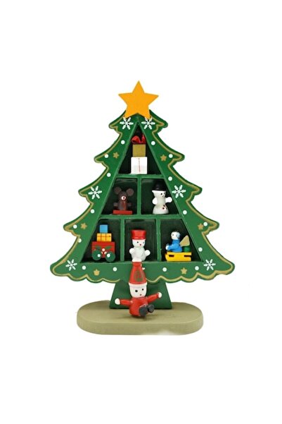 Danex Decorațiune de Crăciun - Brad cu 3 rânduri de ornamente, Verde, 12x18 cm