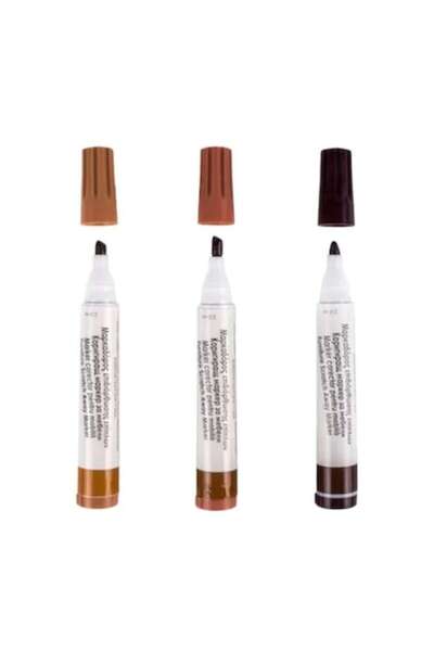 OEM Set of 3 Corrective Markers for Furniture and Wood, 3 Shades of Brown