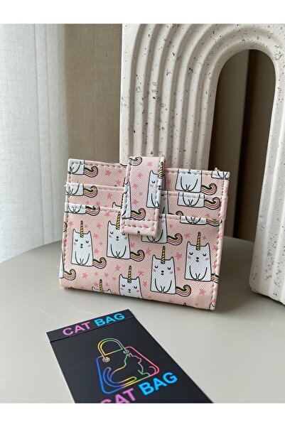ÇANTA Cat Bag Kedi Figürlü Kart Bölmeli Cüzdan