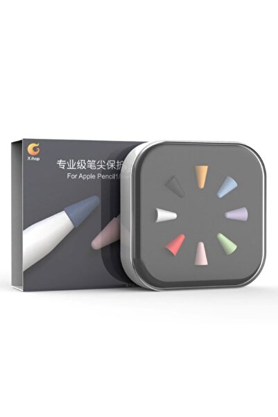 OEM Set of 8 silicone tip covers, compatible with Apple Pencil 1/2, Multicolor