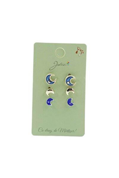 Danex Set 3 Pairs Crescent Earrings