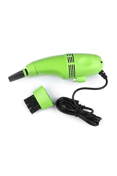 Bibilel USB mini vacuum for keyboard with two cleaning heads, Green (BBL928)
