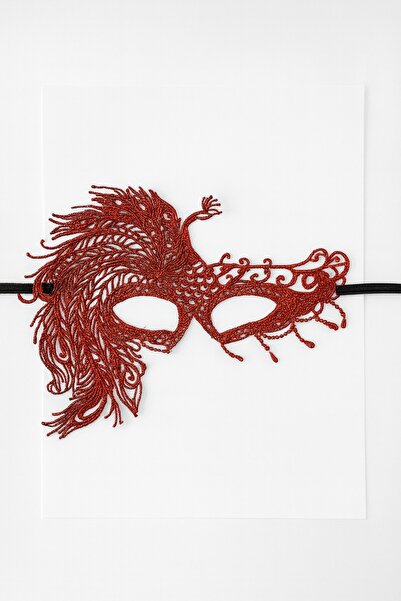 TOYFEST Double-Sided Used Black and Red Glitter Mask Stylish Party Costume Accessory Eye Mask Model -9