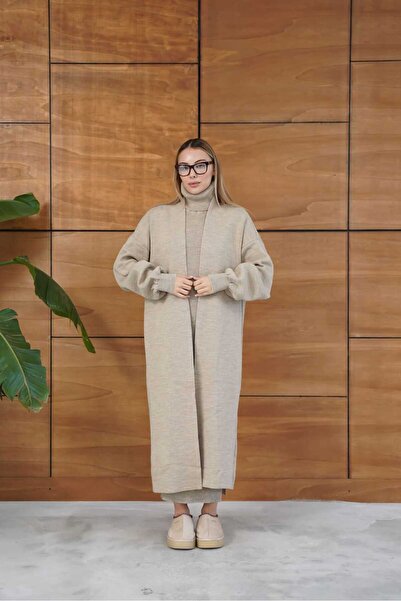 REDMİNA fashion Winter Elegance: Knitwear Dress and Cardigan Set