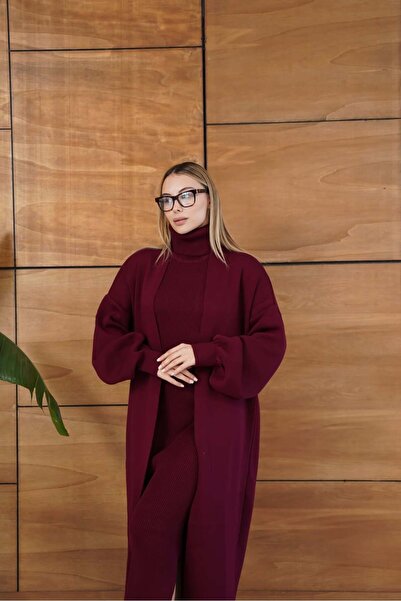 REDMİNA fashion Winter Elegance: Knitwear Dress and Cardigan Set