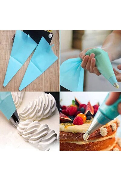 MHT Silikon Yıkanabilir Krema Sıkma Torbası (Silikon) (3 adet)