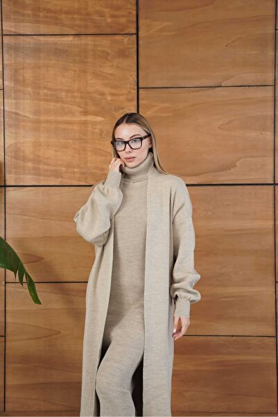 REDMİNA fashion Winter Elegance: Knitwear Dress and Cardigan Set