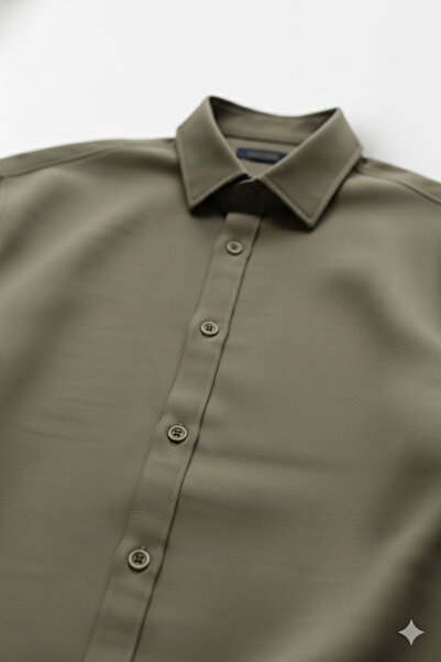 A&O Style Men's Oversized Gramage Tok Modal Fabric Long Sleeve Shirt