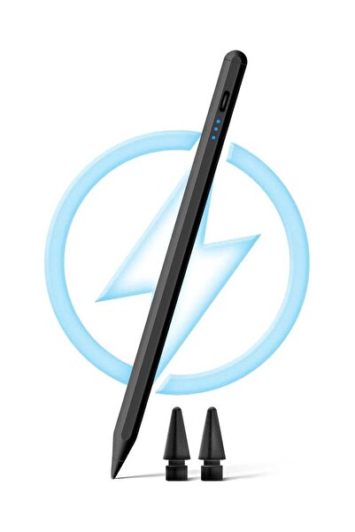 JAJEEK قلم ستايلس لأجهزة iPad من الجيل التاسع والعاشر - قلم نشط، شحن سريع، أسود