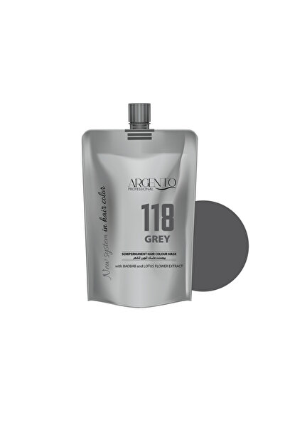 Argento Pro Semi-Permanent Hair Coloring Mask - Grey Tint 118, 200 ml