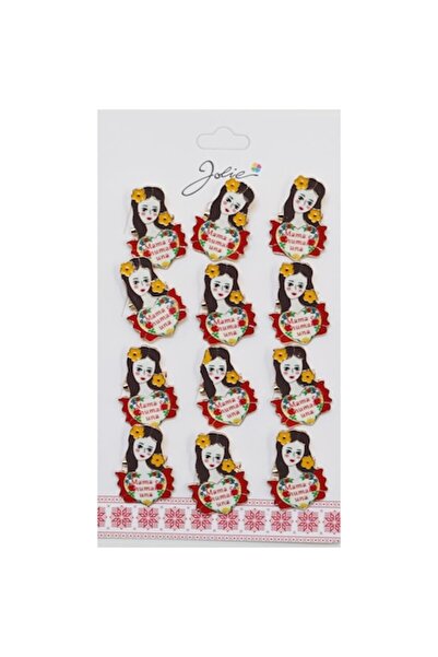 Danex Set of 12 Spring Brooches (Mărțișor) with Message "Mama e Numai Una"
