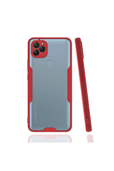 eco port جراب جنرال موبايل جي ام 22 سيليكون بلاتينيوم - أحمر