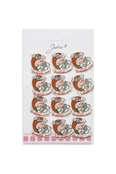Danex Set of 12 Martisor Brooches - Spring Snowdrops Message for Mom