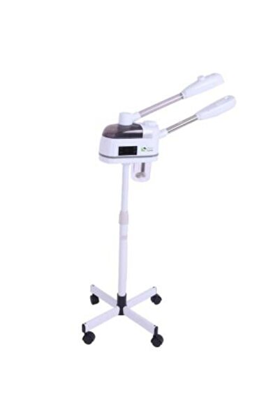 Salon System جهاز بخار للوجه 2 في 1 ساخن وبارد مع شاشة LCD - أبيض