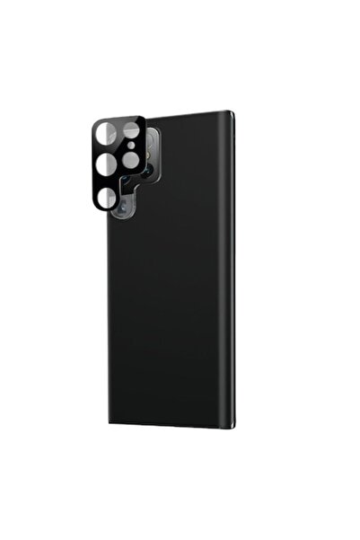 SOHO Camera protection film for Samsung Galaxy S22 Ultra, metal frame with tempered glass, Black