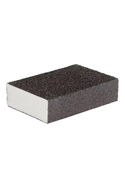 Bibilel Abrasive sanding sponge set for wood, metal, paint, medium/fine grit, 2 pcs, 10x7 cm, black