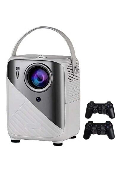 ROCK POW Video Game Projector with 2 Wireless Controllers — Android 9.0, 3GB/64GB, 4K/1080P, WiFi