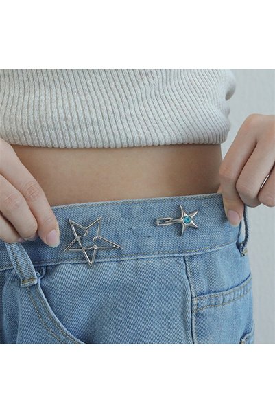 GUCSO Pants Waist Reducer Snap – Belt Attachment with Star and Smiley Face Motifs, Belt, Attachment,