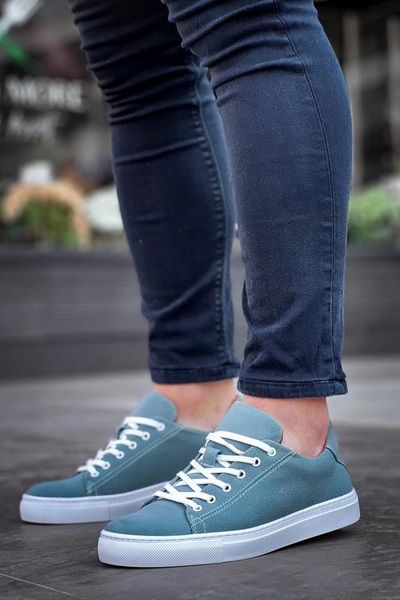 Generic Brand Kb-122 kuback baby blue suede high sole lace-up daily men's shoes