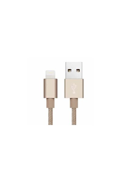 SOHO Charging Cable for iPhone/iPod/iPad, 3 m, Textile, Gold