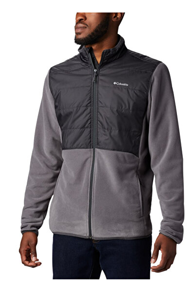 Columbia AM0241 BASIN BUTTE FLEECE FULL ZIP Koyu Gri Dik Yaka Normal Kalıp Er...