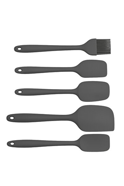homvira 🖐️ 5-Piece Silicone Spatula & Basting Brush Set – Heat Resistant, Non-Stick, Kitchen Serving Set 🍰 🍳