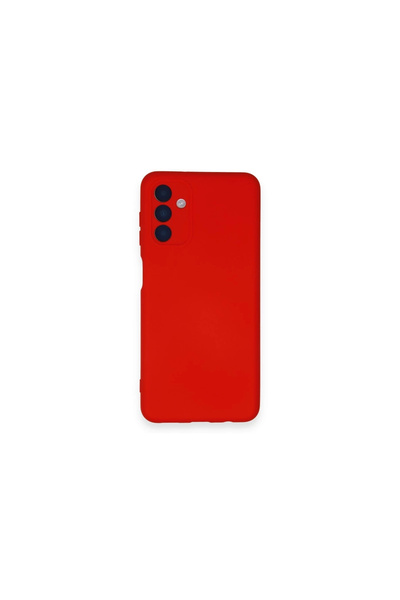 eco port حافظة سامسونج جالاكسي A14 4G مع بطانة نانو من السيليكون المخملي - اللون الأحمر