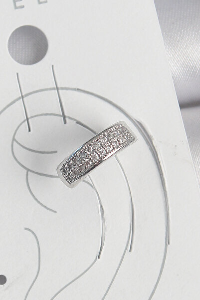 Clariss أقراط نسائية من هارموني أورا مصنوعة من النحاس والفضة اللونية وحجر الز...