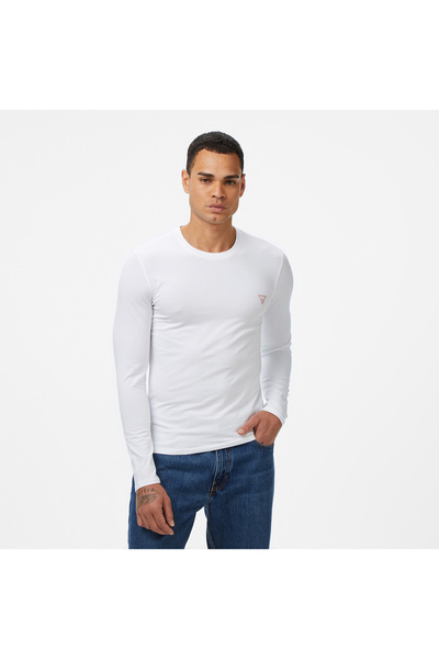 Guess Core Slim Fit Erkek Beyaz T-Shirt