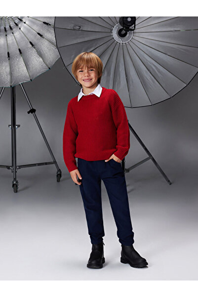 LC Waikiki Rmz Gi̇yi̇m Farkiyla Zero Roba Collar Knitwear Boys' Sweater