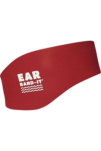Ear Band-It عصابة رأس سباحة أصلية من إيرفوليوشن للأطفال/الكبار - أحمر - متوسط